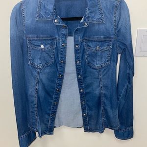 Fitted Denim BeBe Jacket